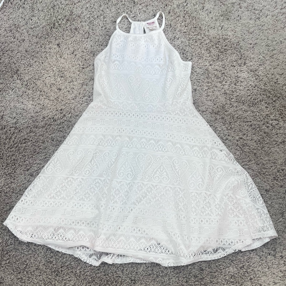 Mossimo Supply Co White Lace Midi Dress
